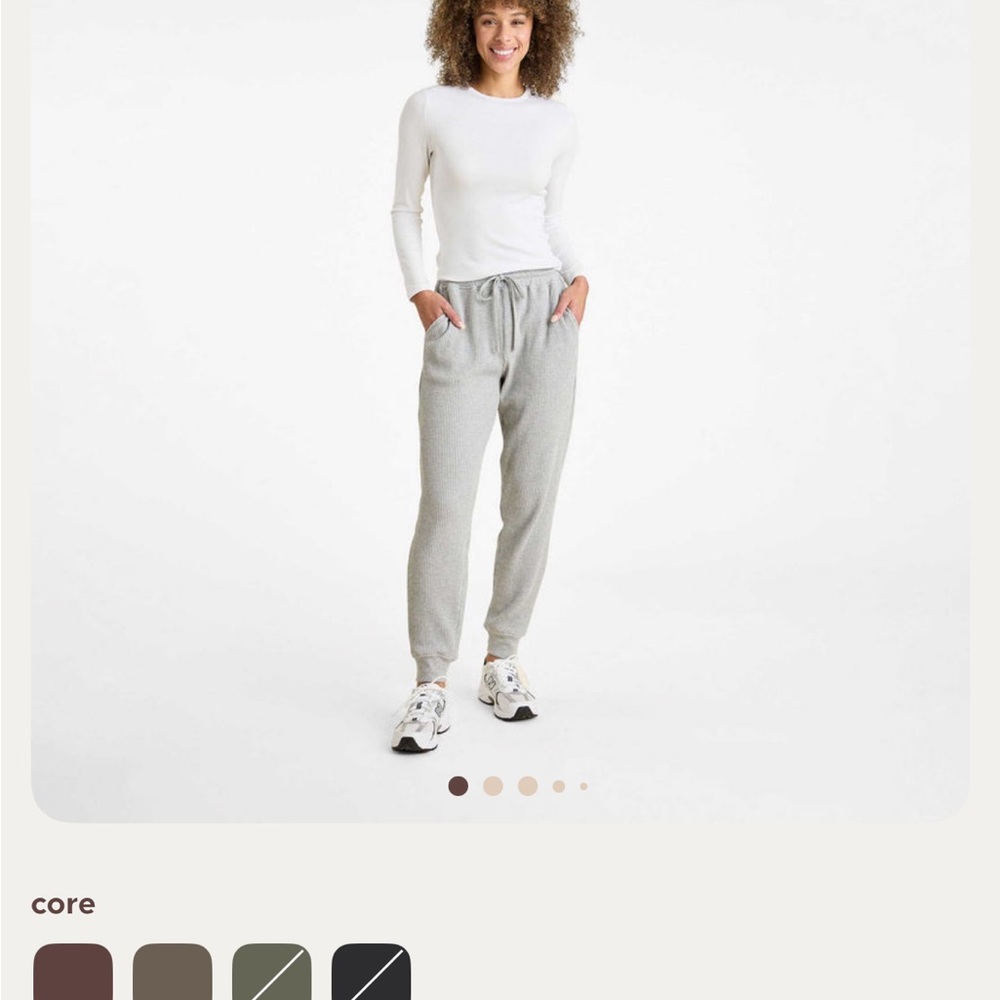 Nuuds waffle jogger - Heather Grey